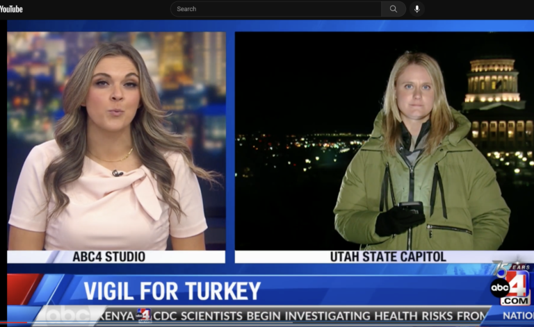 Candlelight Vigil at Capitol Building to Honor Thousands Who Died in Turkey [ABC4 Utah]​
