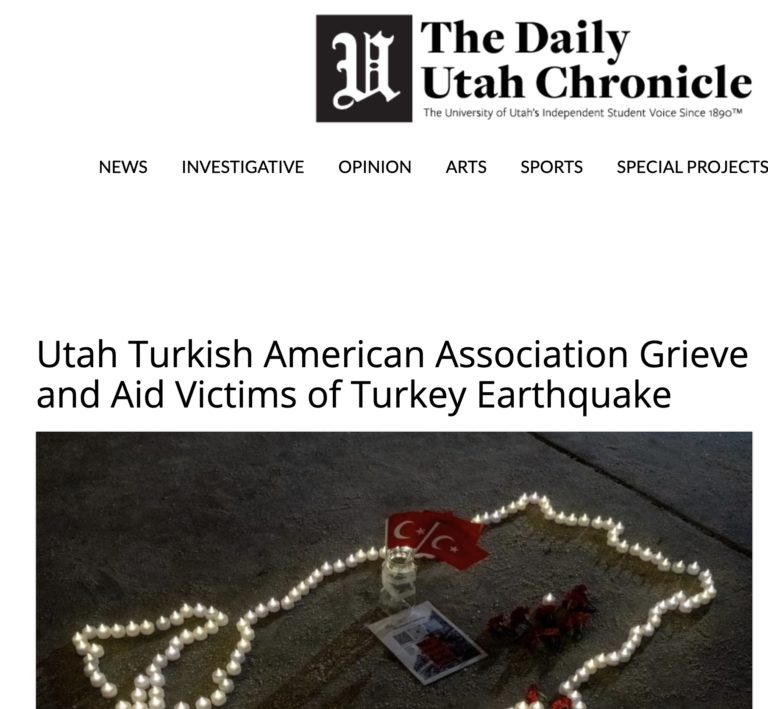 Utah Turkish American Association Grieve and Aid Victims of Turkey Earthquake